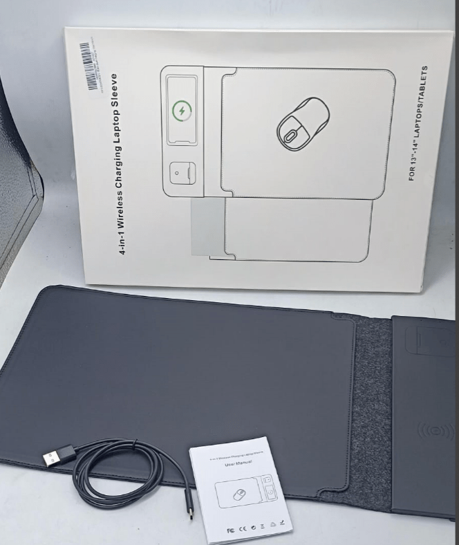 4-in-1 Wireless Charging Laptop Sleeve