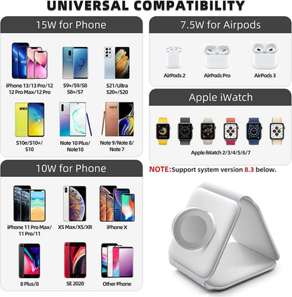 3-in-1 Magnetic Foldable Wireless Charger
