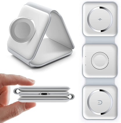 3-in-1 Magnetic Foldable Wireless Charger