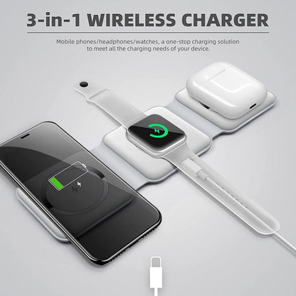 3-in-1 Magnetic Foldable Wireless Charger