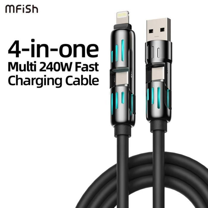 4-in-1 Multi USB Charging Cable | Fast Charging Cable for All Devices