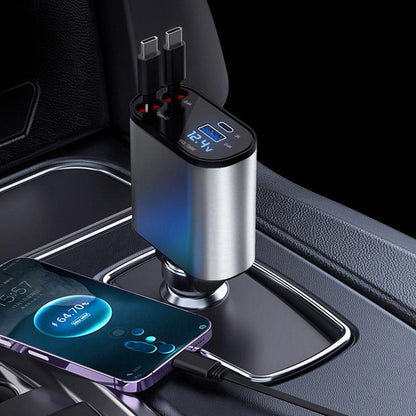 4-in-1 Retractable Car Charger