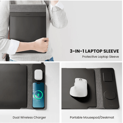 4-in-1 Wireless Charging Laptop Sleeve