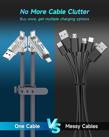 4-in-1 Multi USB Charging Cable | Fast Charging Cable for All Devices