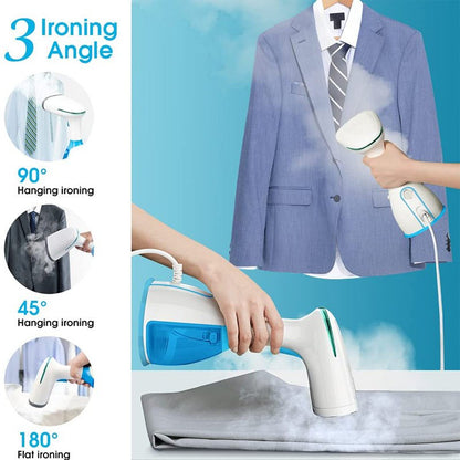 3-in-1 Portable Garment Steamer + Lint Remover + Fabric Brush