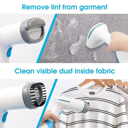 3-in-1 Portable Garment Steamer + Lint Remover + Fabric Brush