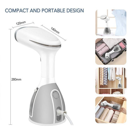 3-in-1 Portable Garment Steamer + Lint Remover + Fabric Brush