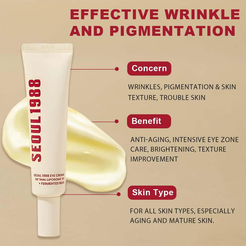 Seoul 1988 Bright Eyes Hydrating Korean Cream   Dark Circle Repair Wrinkle Smoothing