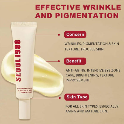 Seoul 1988 Bright Eyes Hydrating Korean Cream   Dark Circle Repair Wrinkle Smoothing