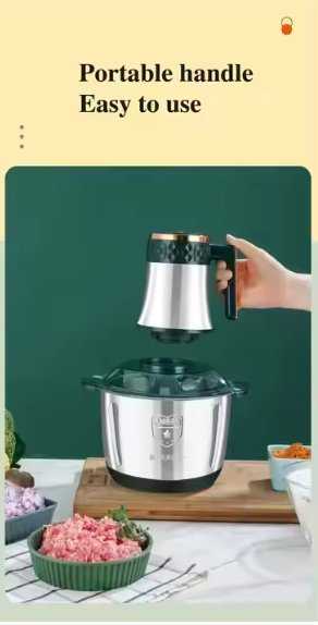 Stainless Steel Electric Meat Grinder & Chopper